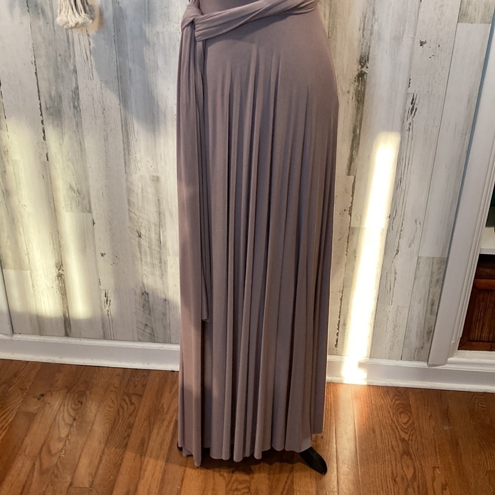 Lulu's Convertible Tricks of the Trade Taupe Maxi Dress - Picture 4 of 11